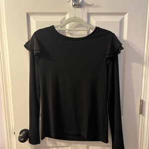 Ann Taylor Black Long Sleeve Blouse